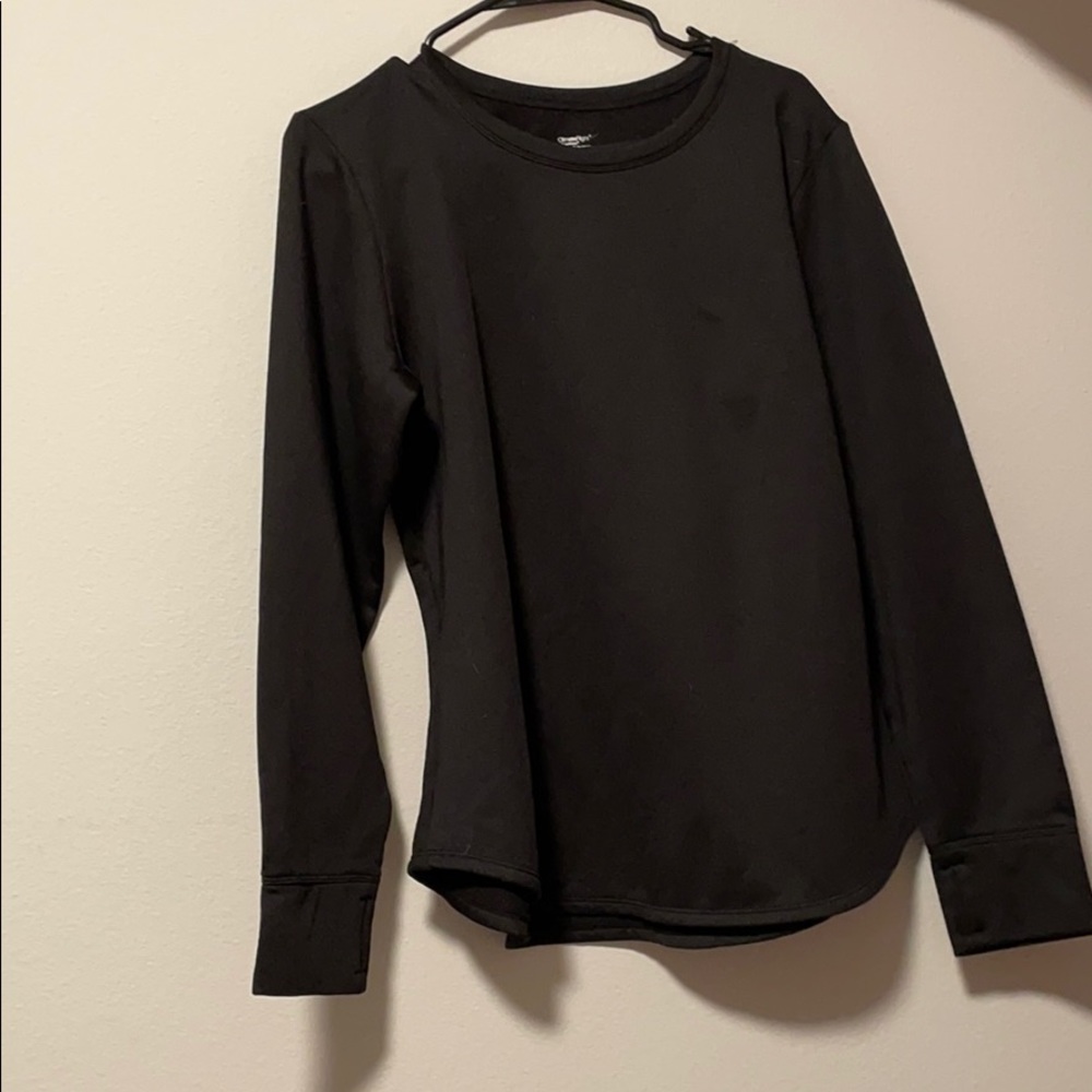 Black long sleeve winter shirt